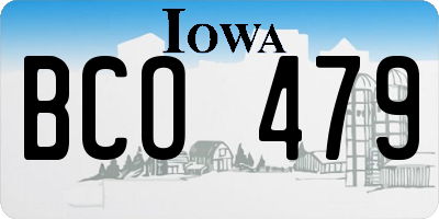 IA license plate BCO479