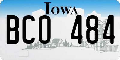 IA license plate BCO484