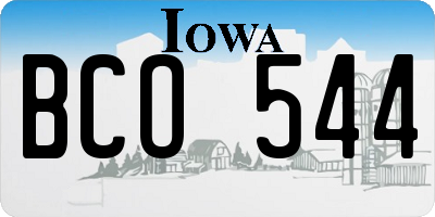 IA license plate BCO544
