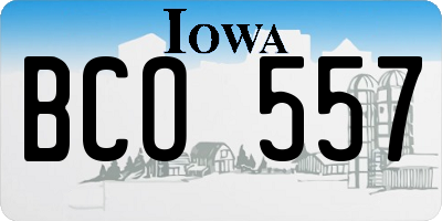 IA license plate BCO557