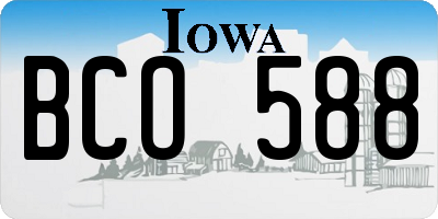 IA license plate BCO588