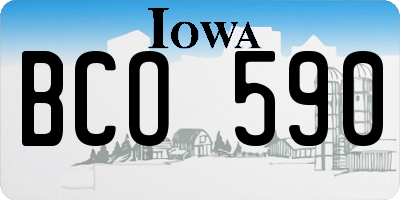 IA license plate BCO590