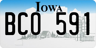 IA license plate BCO591