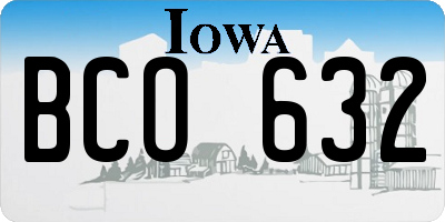 IA license plate BCO632