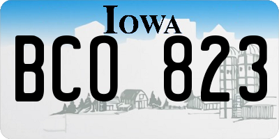 IA license plate BCO823