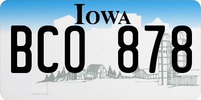 IA license plate BCO878