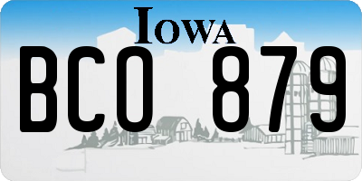 IA license plate BCO879
