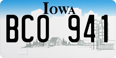 IA license plate BCO941
