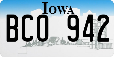 IA license plate BCO942