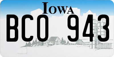 IA license plate BCO943