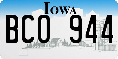 IA license plate BCO944