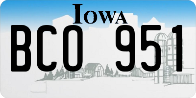 IA license plate BCO951