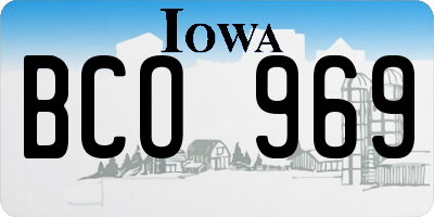 IA license plate BCO969