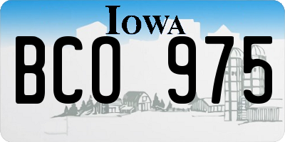 IA license plate BCO975