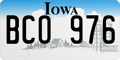 IA license plate BCO976