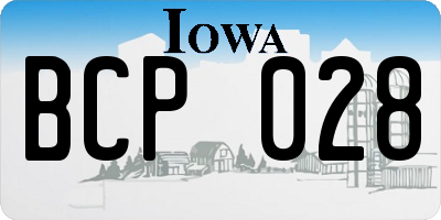 IA license plate BCP028