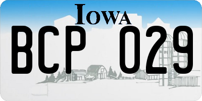 IA license plate BCP029