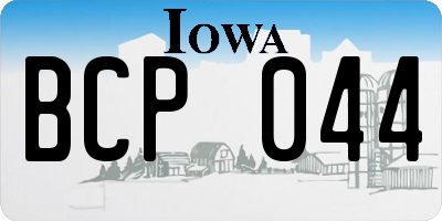 IA license plate BCP044