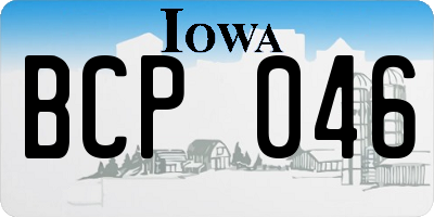 IA license plate BCP046