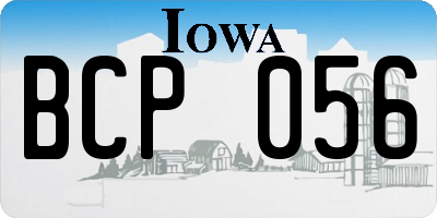IA license plate BCP056