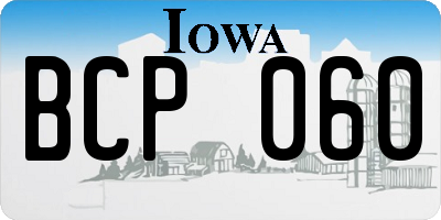 IA license plate BCP060