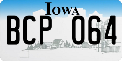 IA license plate BCP064