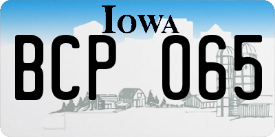 IA license plate BCP065