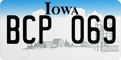 IA license plate BCP069