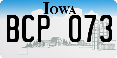 IA license plate BCP073