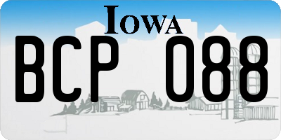 IA license plate BCP088