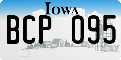 IA license plate BCP095