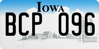IA license plate BCP096