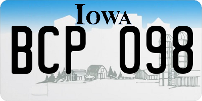 IA license plate BCP098