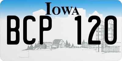 IA license plate BCP120