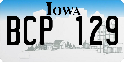 IA license plate BCP129