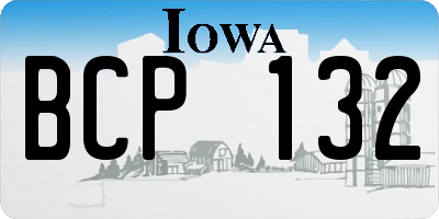 IA license plate BCP132