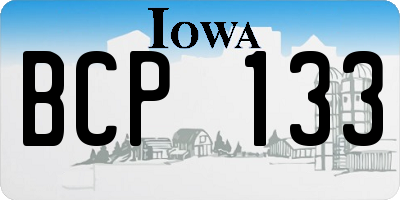 IA license plate BCP133