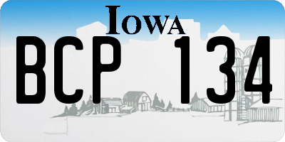 IA license plate BCP134