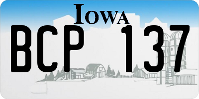 IA license plate BCP137