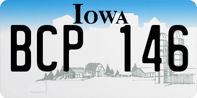 IA license plate BCP146