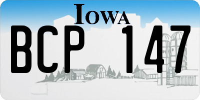 IA license plate BCP147
