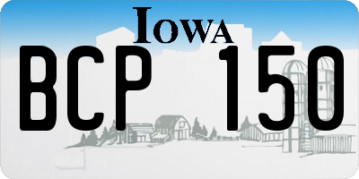 IA license plate BCP150