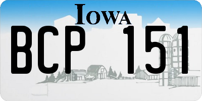 IA license plate BCP151