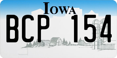 IA license plate BCP154