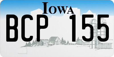 IA license plate BCP155