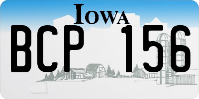 IA license plate BCP156