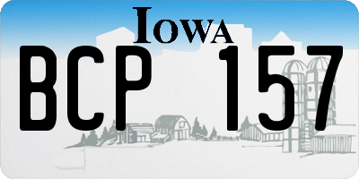 IA license plate BCP157