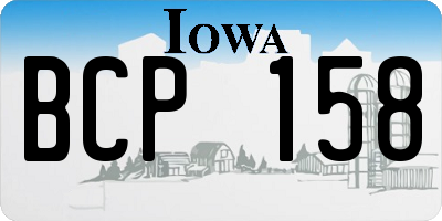 IA license plate BCP158