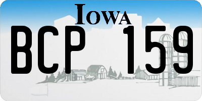 IA license plate BCP159