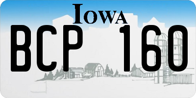 IA license plate BCP160